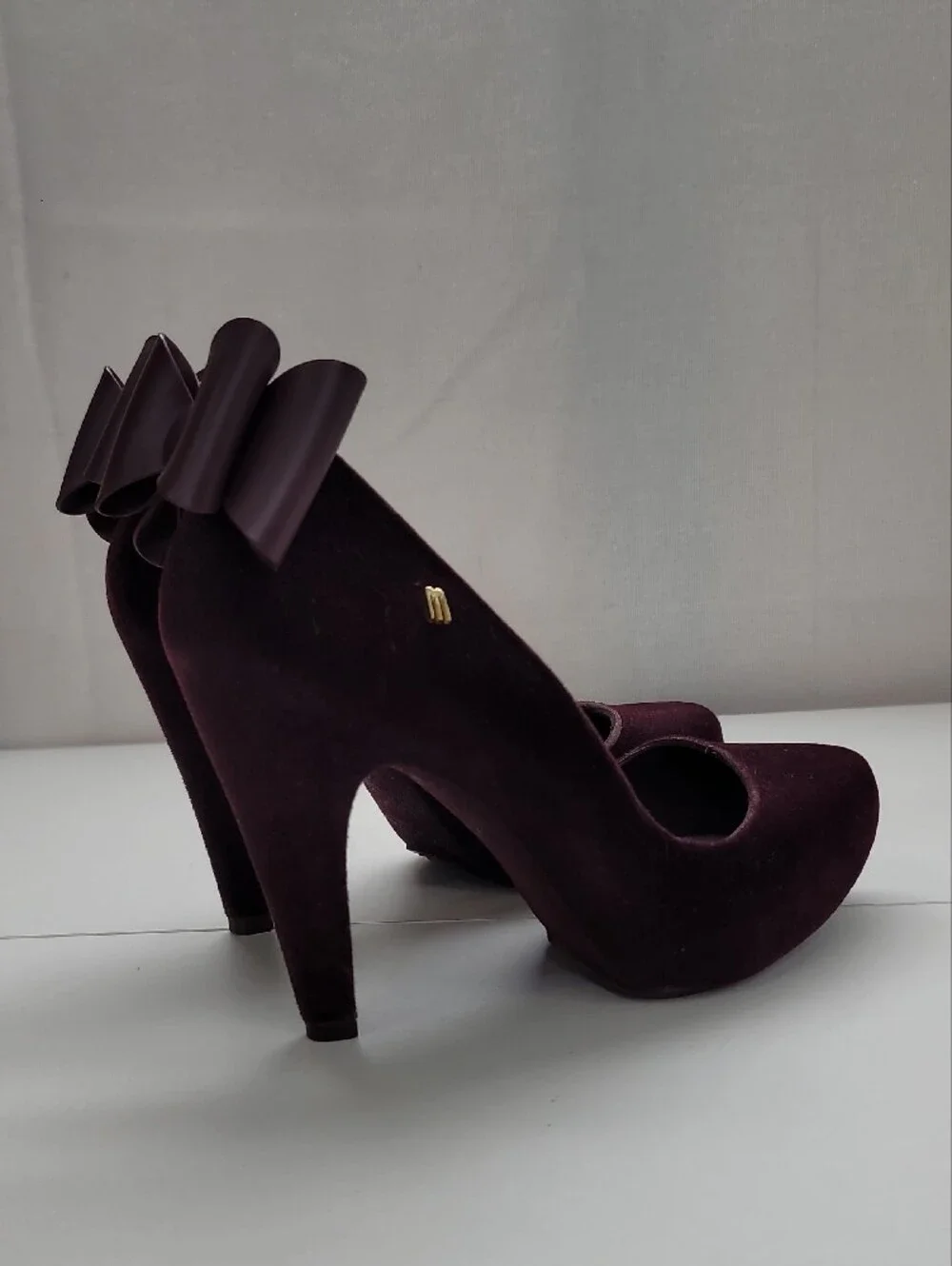 Melissa Incense Flock Bow Heels Size 7
